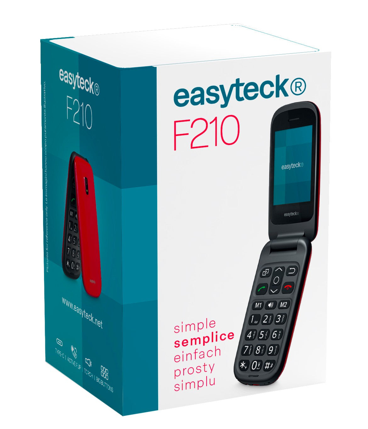 CELLULARE EASYTECK F210 2.4 FOLD GREY DARK