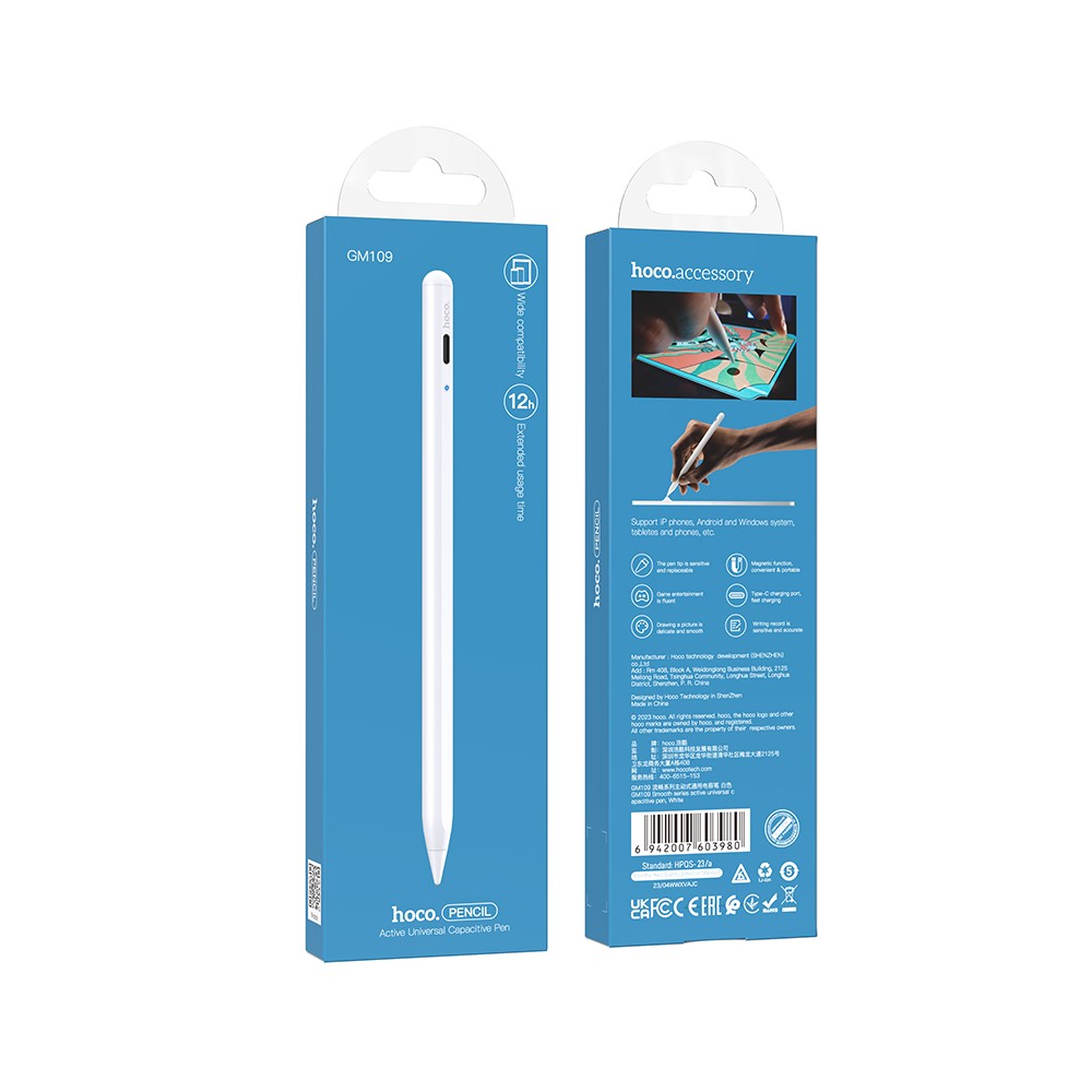 PENNA CAPACITIVA TOUCH PER TABLET HOCO GM109 WHITE