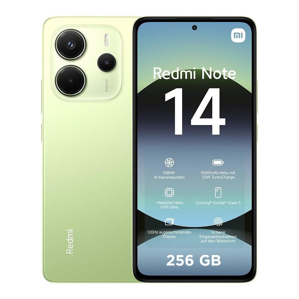 SMARTPHONE XIAOMI REDMI NOTE 14 4G 8+256GB DS LIME GREEN