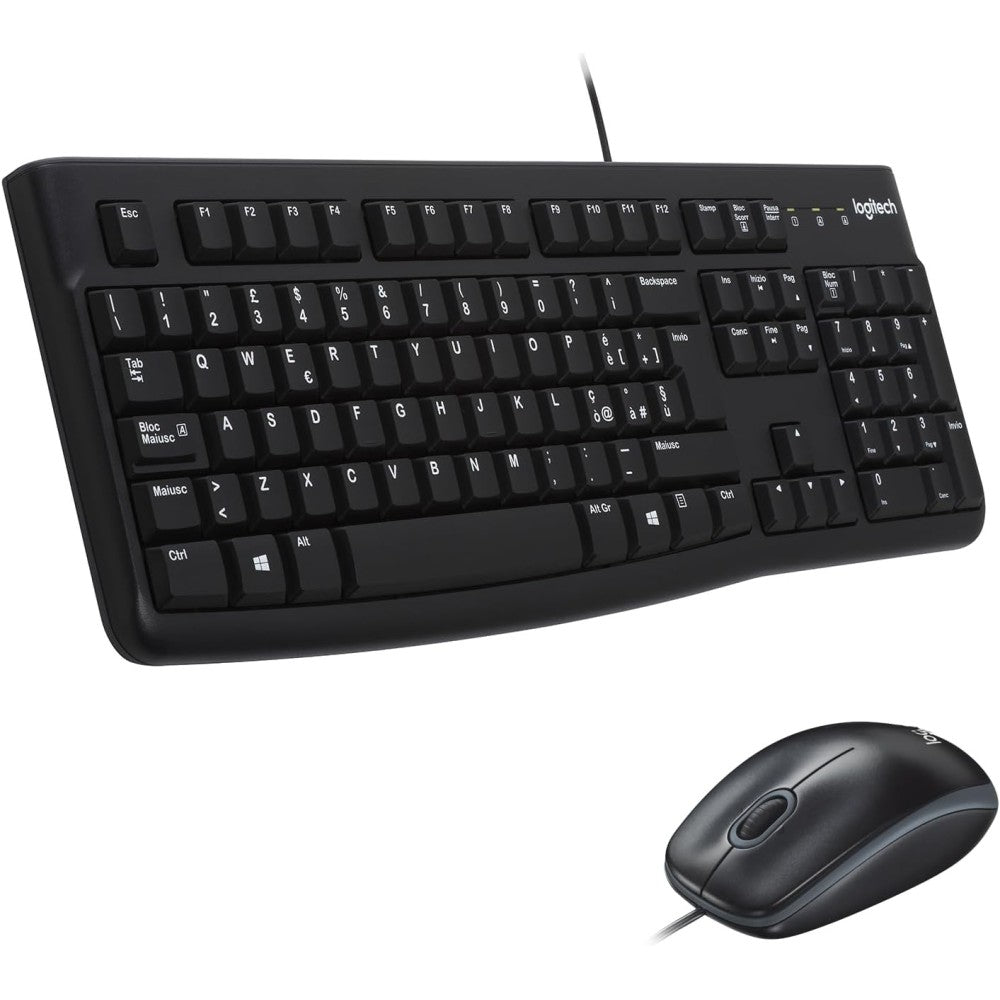 TASTIERA + MOUSE USB LOGITECH MK120 920-002543 NERO