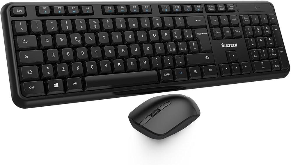Tastiera + Mouse Wireless Vultech KM-811W